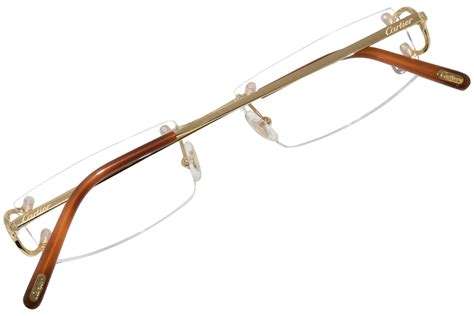 cartier ct0092o rimless glasses gold|cartier rimless glasses price.